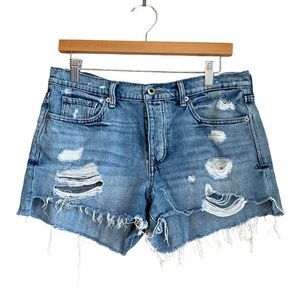 Lucky Brand The Boyfriend Shorts Denim Blue Jean, Sz 6